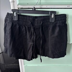 Old Navy Black Cotton Shorts with Elastic Waistband